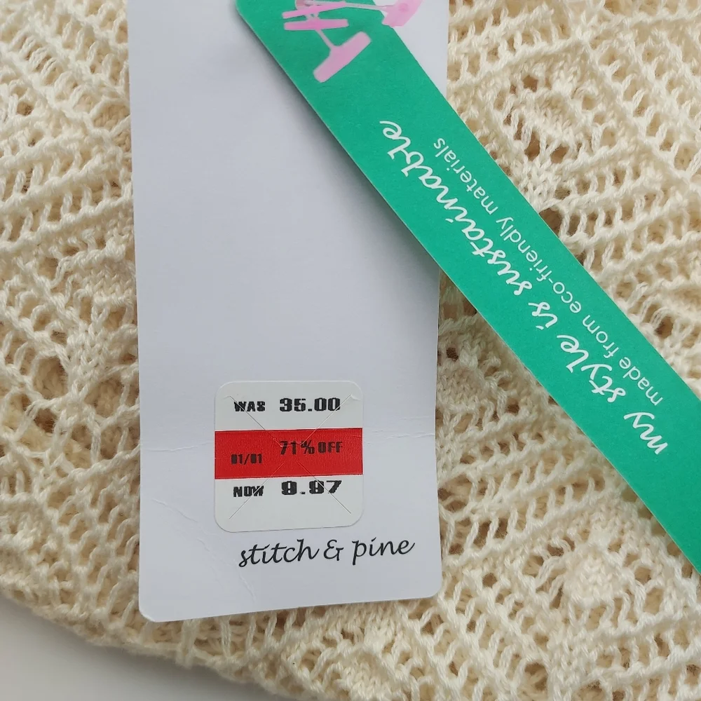 Stitch & Pine Women XS Y2K Crochet Lace Crop Top
